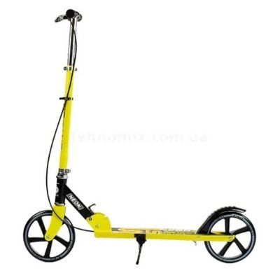 Самокат двухколесный с ручным тормозом, стальная рама N-81483 Skyper Neon Желтый