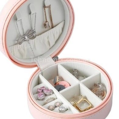 Скринька для зберігання та транспортування ювелірних виробів Jewelry box XL-1338 Рожева