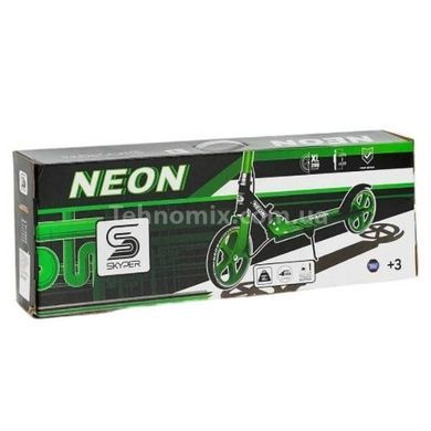 Самокат двухколесный с ручным тормозом, стальная рама N-81483 Skyper Neon Желтый