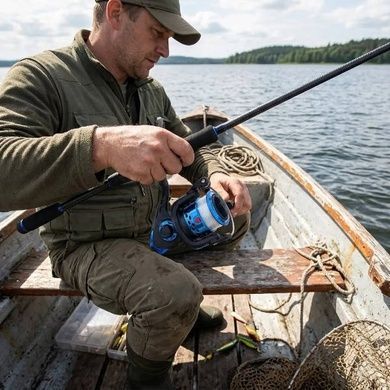Катушка для спиннинга безынерционная универсальная пластиковая FISHMX sy200 Черная