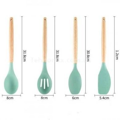 Набір кухонного приладдя 19 предметів Kitchen Set Бірюзовий