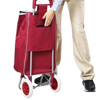 Сумка-візок на коліщатках для покупок Trolley medium 95x35см Червона