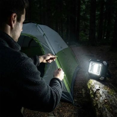 Прожектор LED кемпінговий HW-7769 на сонячній батареї з набором інструментів Сірий