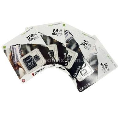 Карта пам'яті з адаптером microSD, SD, SDHC, SDXC 128GB 10 Kingston memory card