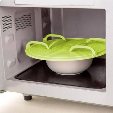Подставка для одновременного разогревания 2-х блюд в микроволновке Microwave tray AND1578 Желтая