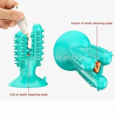 Іграшка для собак Bronzedog PetFun Dental кактус на присосці Бірюзова