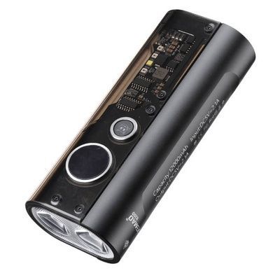Ліхтар-павер банк ручний акумуляторний 12000mAh YEMAO YM-B200 2P50 LED+SMD(RGB) Li-Ion Чорний