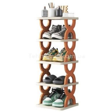 Полиця для взуття та речей на 5 ярусів Shoe rack Помаранчева