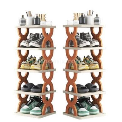 Полиця для взуття та речей на 5 ярусів Shoe rack Помаранчева