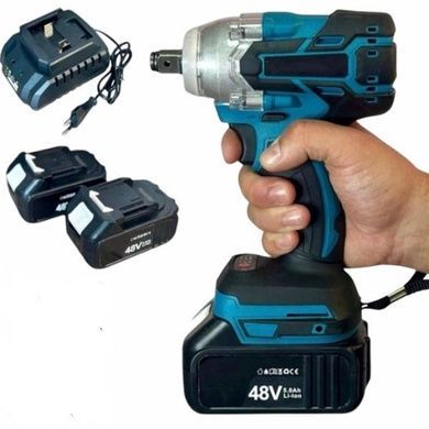 Гайковерт акумуляторний ударний Domotec MS Tools 2 акб Синій