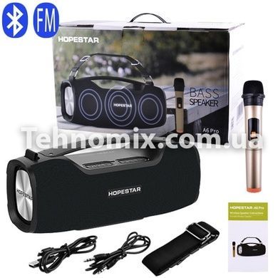 Колонка Bluetooth HOPESTAR A6 PRO + мікрофон Чорна