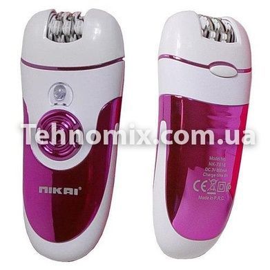 Епілятор акумуляторний 3в1 NIKAI NK-7818 рожевий