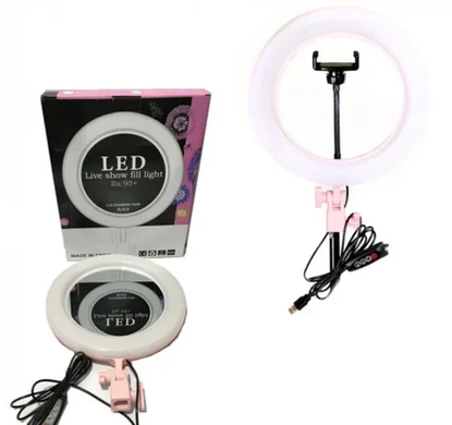 Кольцевая LED лампа Ukc Ra-95 диаметр 26см + зеркало