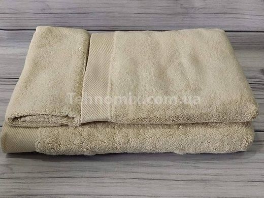 Рушники Soft cotton Micro bej Махра набір 3шт