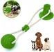 Игрушка для собак канат на присоске с мячом Pet molar toys Зеленая