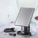 Настольное зеркало для макияжа Mirror с LED подсветкой 16 диодов квадратное Черное