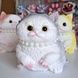 Сквиш-антистресс Котик сидит 11*16см Pinch Family Белый с серым