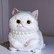 Сквиш-антистресс Котик сидит 11*16см Pinch Family Белый с серым