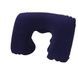 Подушка для подорожей надувна U-подібна з покриттям 44*27см Travel Blue Neck Pillow Синя