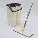 Комплект для уборки ведро и швабра с автоматическим отжимом Scratch ANET 9л Бежевое