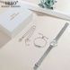 Женский подарочный набор (часы, браслет, цепочка с кулоном) Baosaili BOX IBSO Silver