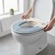 Чохол-сидіння на унітаз Toilet seat cover з квіточкою AND 04 Сірий з бежевим