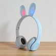 Наушники детские беспроводные с заичьими ушками Bluetooth P47R Бирюзовые