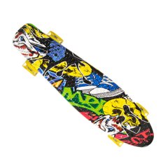 Скейт Пенні борд Best Board 24, колеса PU Сяючі Графіті (одностороннє забарвлення)