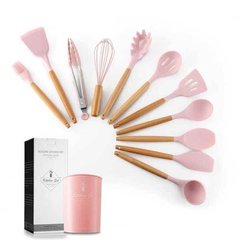 Набір кухонного приладдя 12 предметів Kitchen Set Рожевий