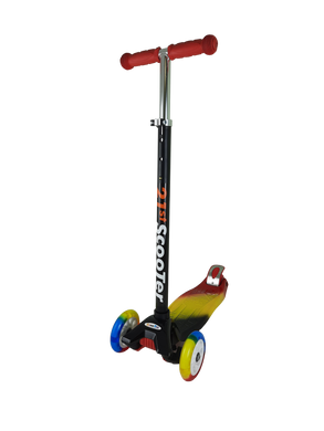 Самокат детский Best Scooter 0072Е, колёса PU светятся Красно-желто-черный