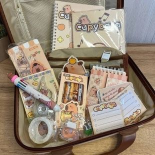 Набір подарунковий канцелярії для дитячої творчості Капібара Коричневий