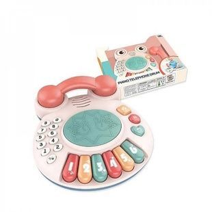 Іграшка телефон Жабка піаніно з піснями Piano Telephone Drum