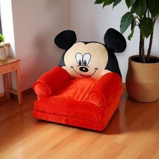 Кресло детское раскладное мягкое Микки 50*38*43 см 120см в разложенном виде К26127 Красное