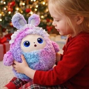 Игрушка мягкая интерактивная с искусственным интеллектом Smart AI Plush Mimi Сиреневая