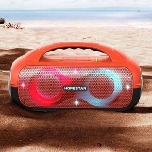 Колонка бездротова портативна Bluetooth 80Вт 12000mAh Hopestar A50 Помаранчева
