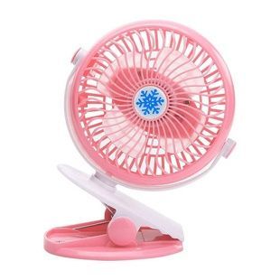 Вентилятор F168 USB с аккумулятором 18650 Розовый