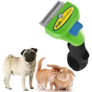 Фурмінатор з кнопкою для чищення вовни FURminator 10 см Зелений