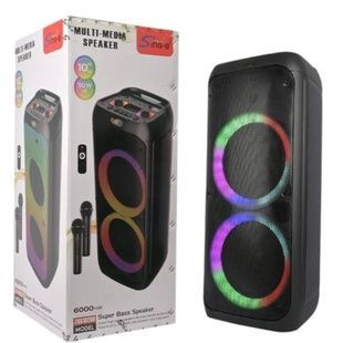 Колонка безпровідна з RGB підсвічуванням 50Вт Bluetooth, AUX, USB SPS ZQS10209 Чорна