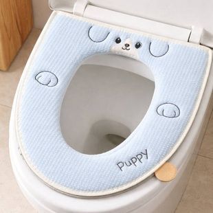 Чохол-сидіння на унітаз із вишивкою Puppy Toilet seat cover AND 01 Р Блакитний