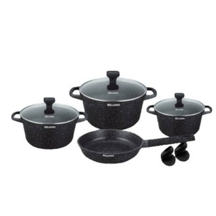 Набір посуду 9 предметів Bellmax Cookware Set BM-152 Чорний