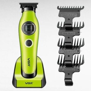 Тример з док-станцією та 4 змінними насадками VGR V-880T BLACK EXTERNAL ROTOR MOTOR Салатовий