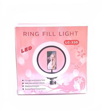 Кольцевая лампа LED LC-330 33 см с держателем для телефона