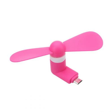 Портативний USB міні вентилятор для айфона iPhone - рожевий
