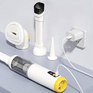 Пилосос ручний акумуляторний із змінними насадками vacuum cleaner AND 233 Білий