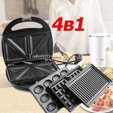 Сэндвичница 4 в 1 Grant GT 779 1400W (сэндвичница-гриль-вафельница-орешница)