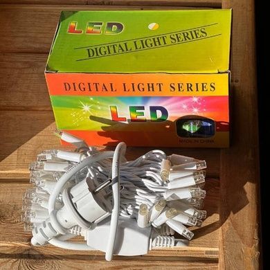 Гірлянда вулична лінійна 5м 80led 220V 4481 AND 4-20 Білий провід, тепле світло