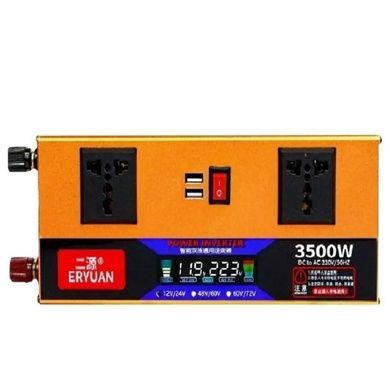 Преобразователь напряжения с 12V/24V-220V 3500W с дисплеем EYURAN EY-3500W Оранжевый