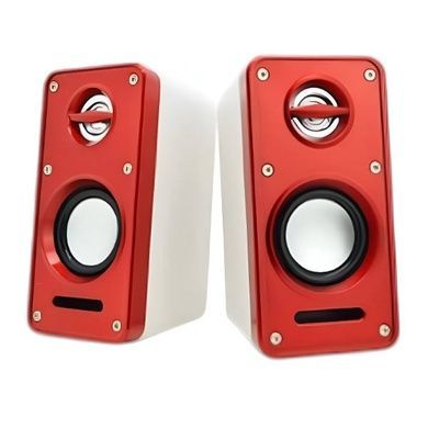 Колонки компьютерные 5Вт USB V15 Красные