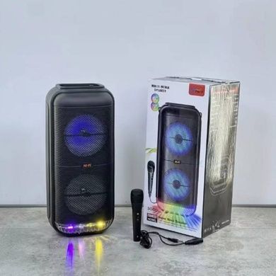 Колонка портативна акумуляторна 3000mAh SPS ZQS6227 + 1 мікрофон Чорна