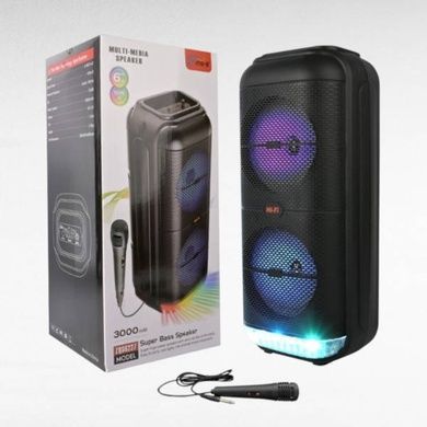 Колонка портативна акумуляторна 3000mAh SPS ZQS6227 + 1 мікрофон Чорна